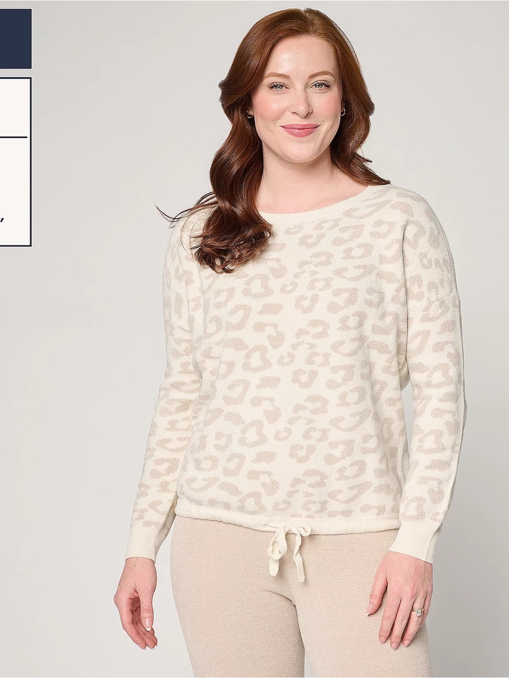 Barefoot Dreams CozyChic Ultra Lite Slouchy Barefoot In The Wild Pullover Size S